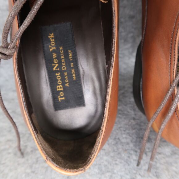 To Boot Shoes Men 8 Oxford Cap Toe Formal Calf Leather Brandon II Classic Cognac - Picture 10 of 16